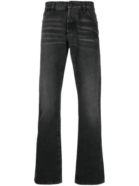 COUNTY OF MILAN Medium Stone Cross slim-fit jeans Grey CMYA029S23DEN0011084