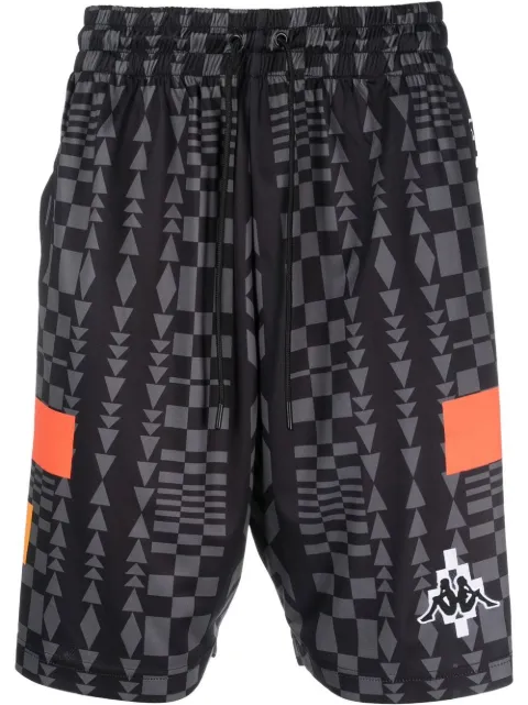 COUNTY OF MILAN xKAPPA logo-patch shorts Black CMVH004S23FAB0011007
