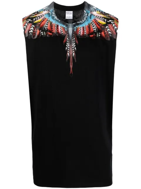 COUNTY OF MILAN Grizzly Wings sleeveless T-shirt Black CMAC024S23JER0011025