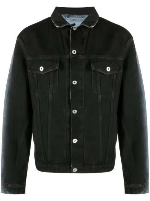 Heron Preston gradient-effect regular denim jacket Black HMYE012S23DEN0041040