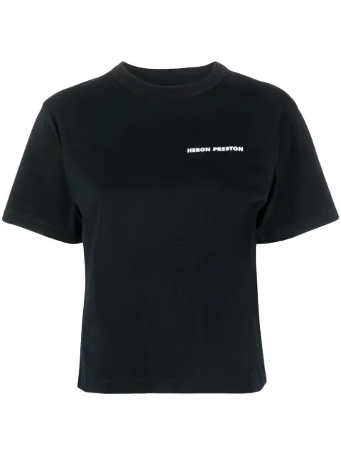 Heron Preston logo-print organic cotton T-shirt Black HWAA032S23JER0091001