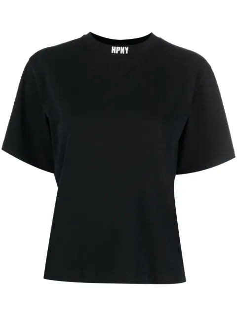 Heron Preston logo-embroidered organic cotton T-shirt Black HWAA033C99JER0021001