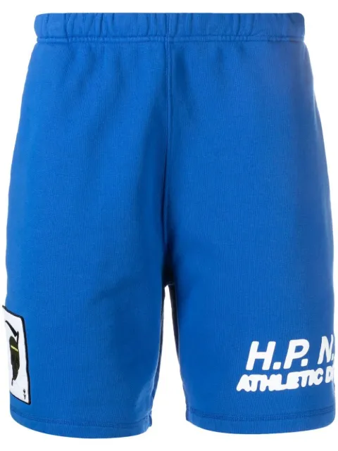 Heron Preston patch-detail track shorts Blue HMCI011S23JER0014501