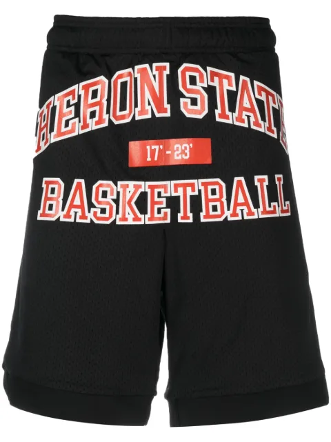 Heron Preston logo-print basketball shorts Black HMVH003S23JER0011025