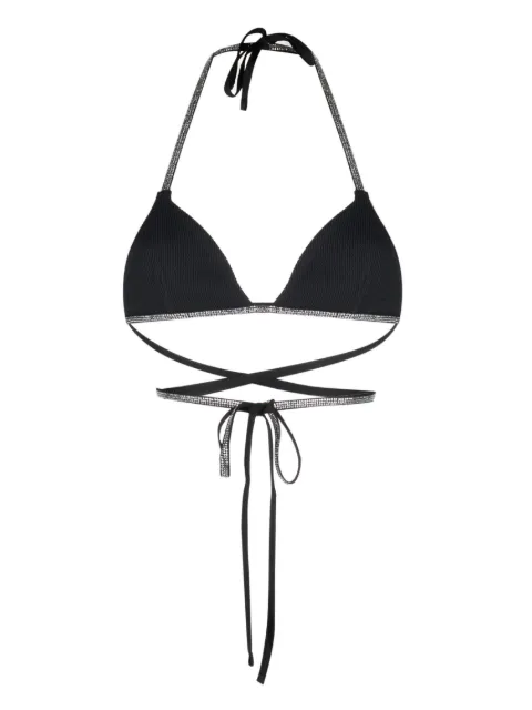 Heron Preston rhinestone-embellished bikini top Black HWFE001S23FAB0011000