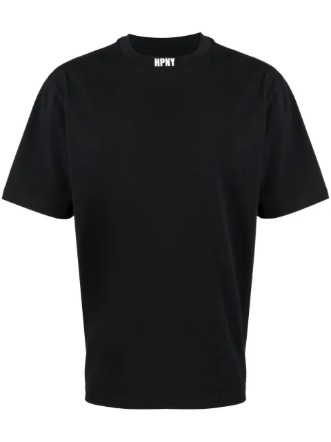Heron Preston logo-patch crew-neck T-shirt Black HMAA034C99JER0021001