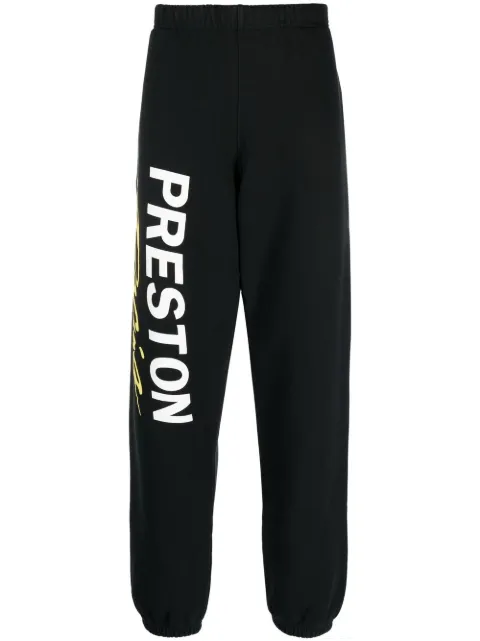 Heron Preston logo-print organic cotton track pants Black HMCH027S23JER0031001