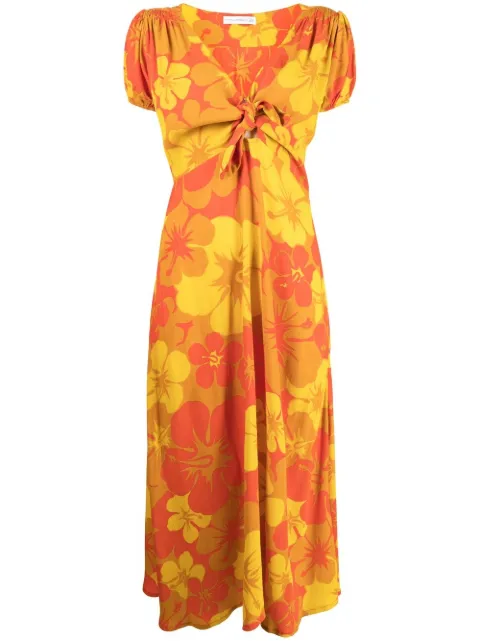 Faithfull Mailee floral-print mini dress Yellow FF2317SUF