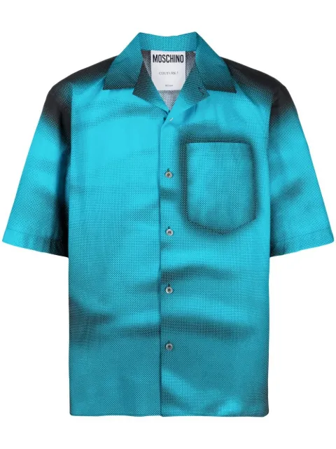 Moschino short-sleeve cotton shirt Blue A02140254