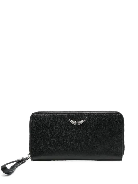 Zadig&Voltaire logo-detail leather purse Black LWSG00018