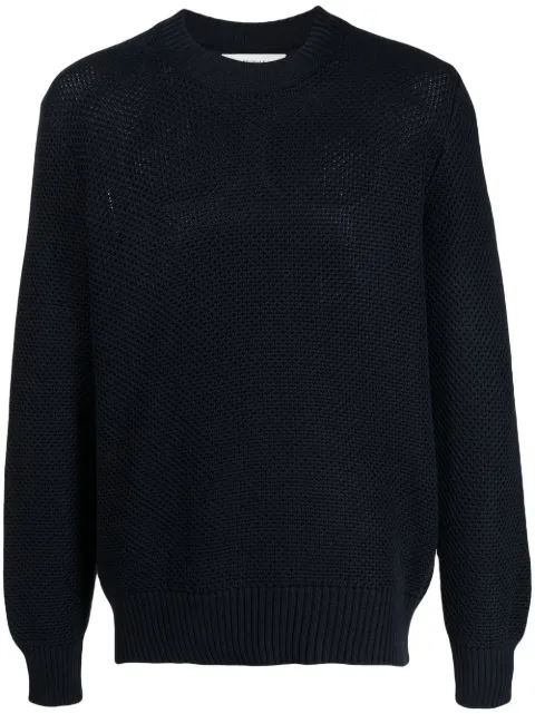 Pringle of Scotland round neck cotton jumper Blue PMU564