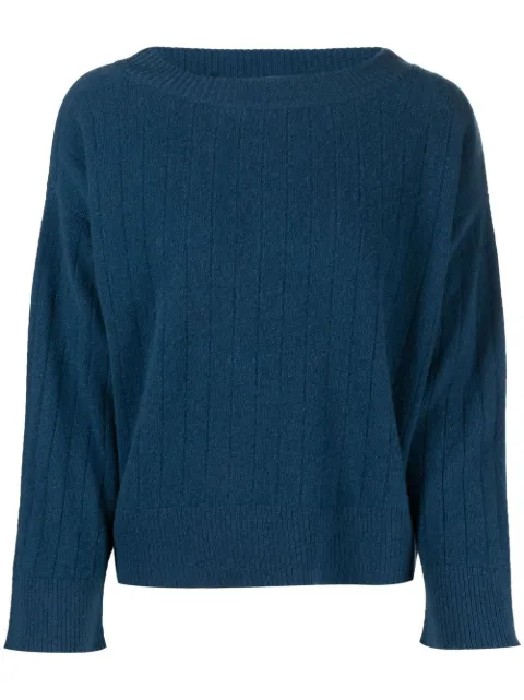 Pringle of Scotland ribbed wide-neck jumper Blue PWM972