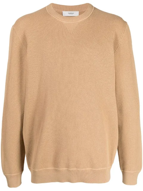 Pringle of Scotland round neck cotton jumper Brown PME492