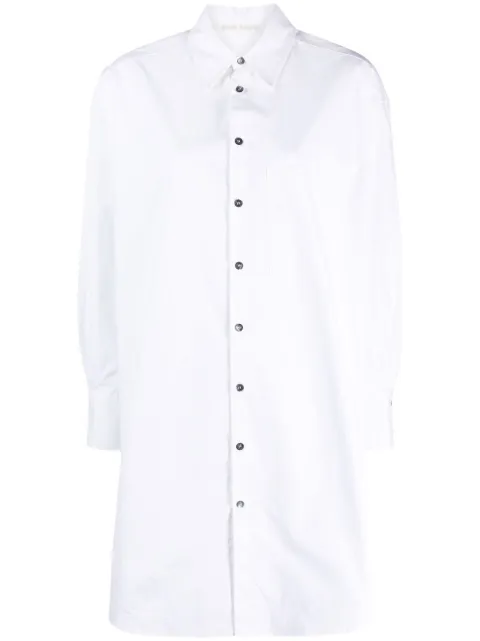 Palm Angels button-up shirtdress White PWDG002C99FAB0010110