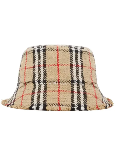 Burberry Vintage Check bouclé bucket hat Brown 8063742