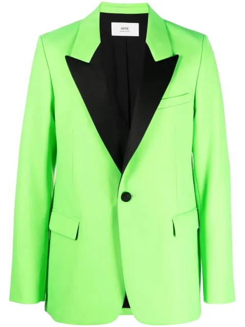AMI Paris single-breasted blazer Green UBV401298