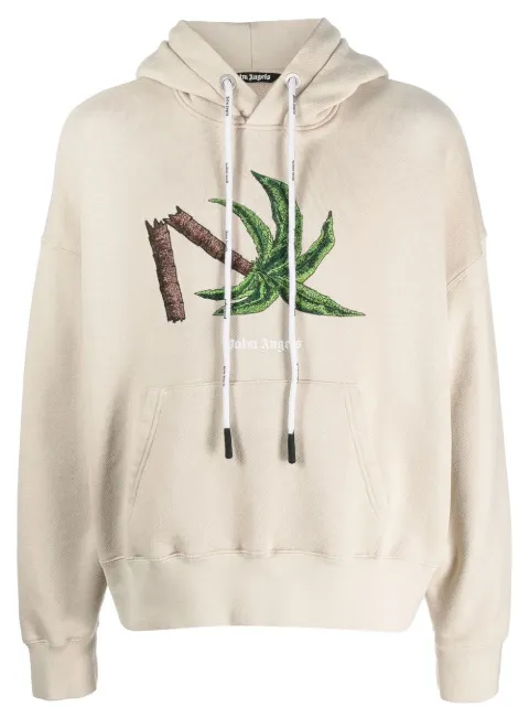 Palm Angels Broken Palm hoodie Neutrals PMBB058C99FLE0046155