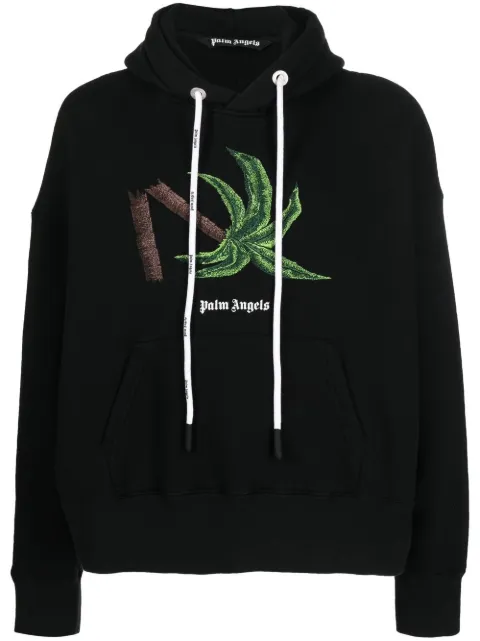Palm Angels Broken Palm hoodie Black PMBB058C99FLE0041055