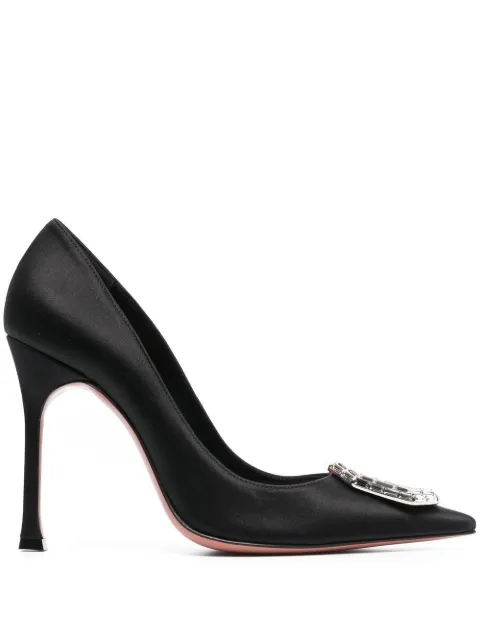 Amina Muaddi Camelia crystal-embellished 105mm pumps Black CAMELIAPUMP105