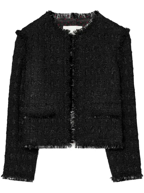 Tory Burch Tinsel tweed jacket Black 145905