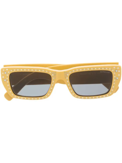 Moncler Eyewear x Palm Angels square-frame sunglasses Yellow ML0252P