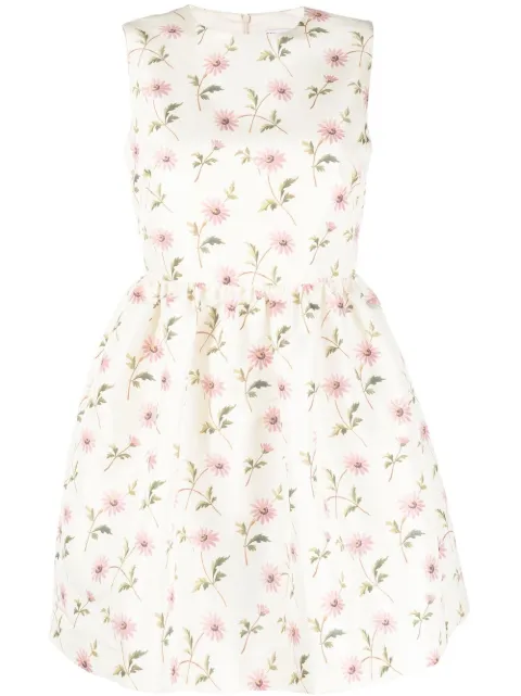 Valentino Garavani Pre-Owned 2000s floral-print dress Neutrals HOLAVAL121A