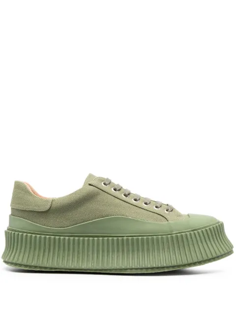 Jil Sander round-toe chunky-sole sneakers Green J15WS0002P2965