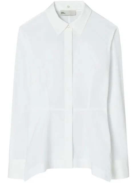Tory Burch peplum cotton-poplin shirt White 145139