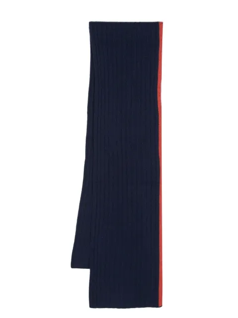 Dell'oglio cashmere ribbed knit scarf Blue 105RCASHMERE
