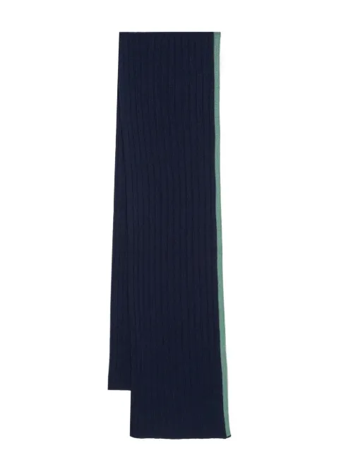 Dell'oglio cashmere ribbed knit scarf Blue 105RCASHMERE