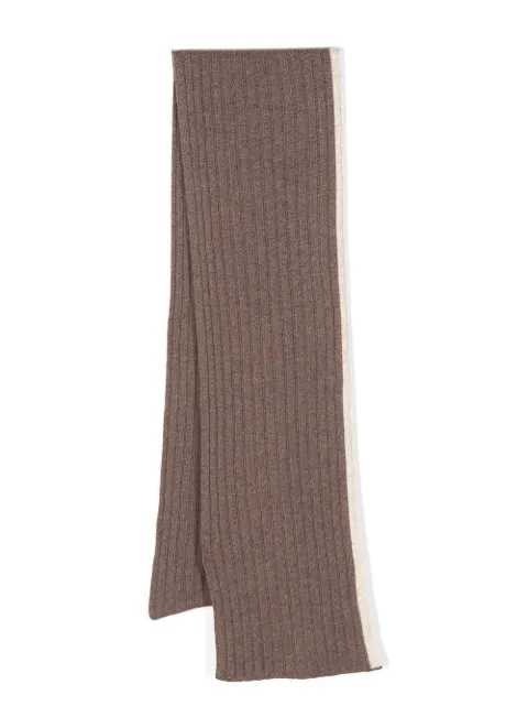Dell'oglio ribbed knit scarf Brown 105RCASHMERE
