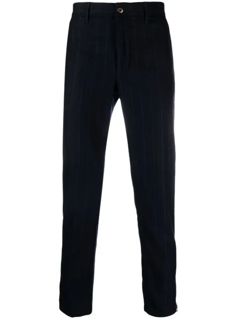 Incotex pinstripe tailored trousers Blue 10S16840706