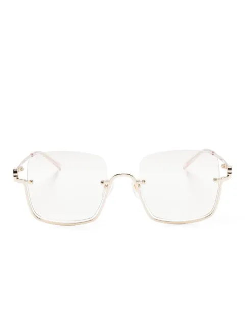 Gucci Eyewear oversized square frame sunglasses Gold 733336I3330