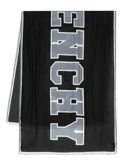 Givenchy logo-print lightweight scarf Black GV7018SP58