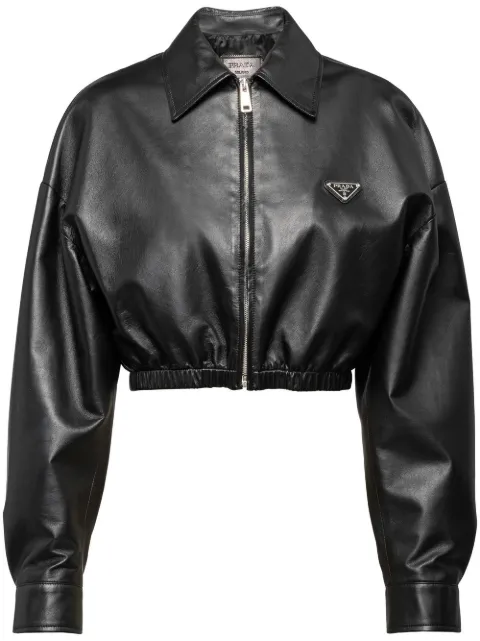 Prada leather jacket Black 58A121S2226N3