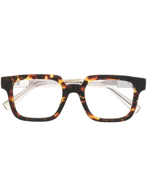 Kuboraum square-frame glasses Brown S4