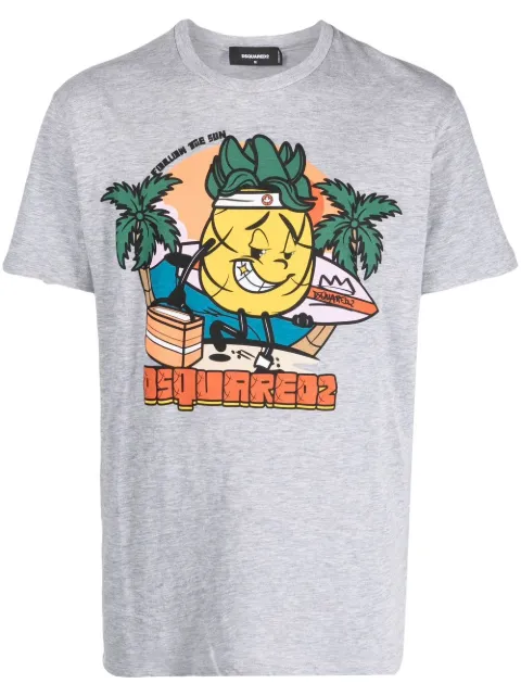 DSQUARED2 graphic print t-shirt Grey S71GD1263S22146