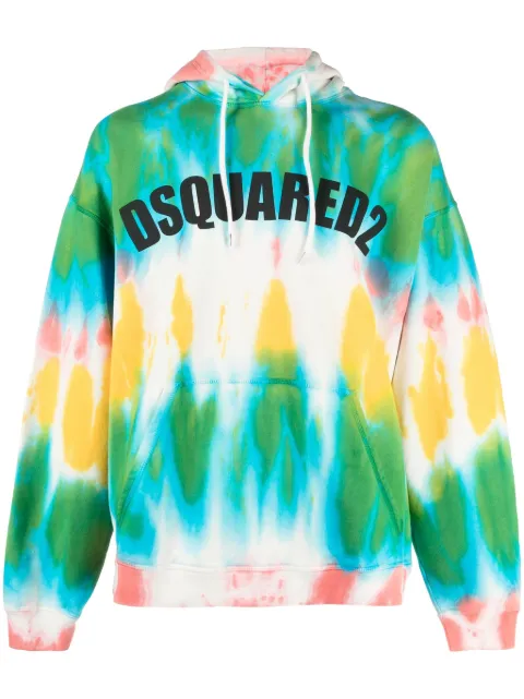 DSQUARED2 tie-dye cotton hoodie Blue S71GU0567S25539