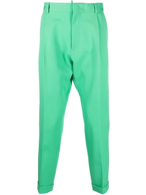 DSQUARED2 straight-leg cropped pants Green S71KB0535S76497