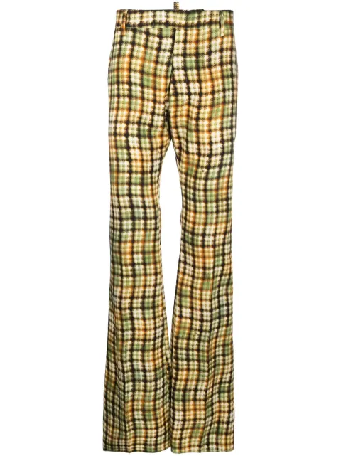 DSQUARED2 check-pattern cotton trousers Yellow S71KB0526S76678