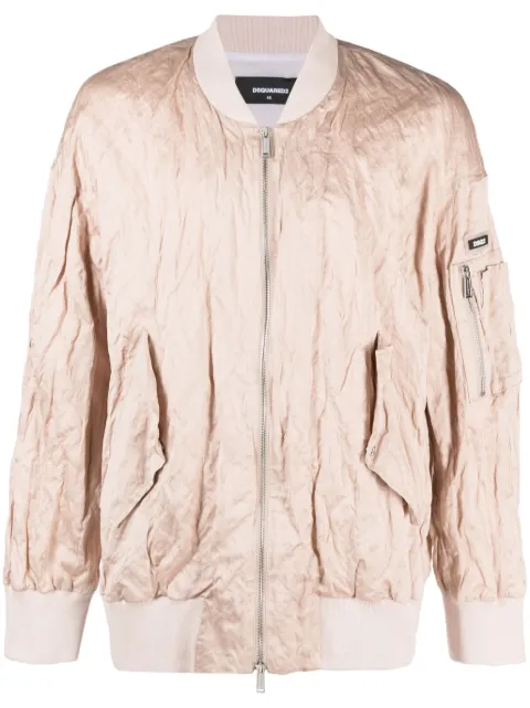 DSQUARED2 crinkled-effect cotton jacket Neutrals S71AN0441S76596