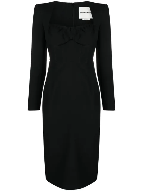 Roland Mouret sweetheart midi dress Black RMRS23035M