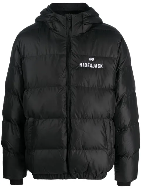 Hide&Jack logo-embroidered padded jacket Black JACKETBLACK
