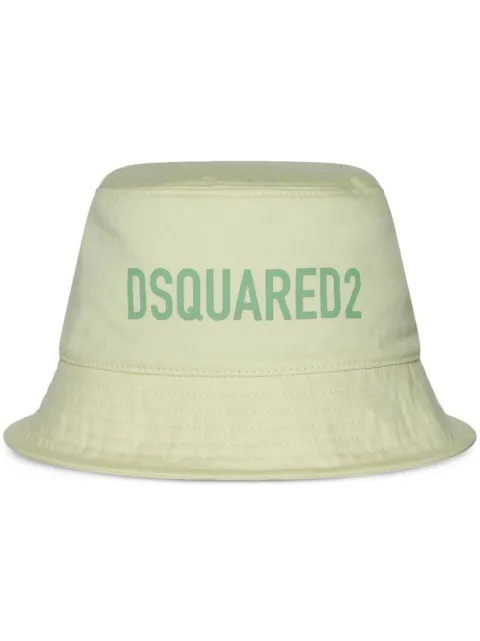 DSQUARED2 logo-print bucket hat Green HAM003105C05352