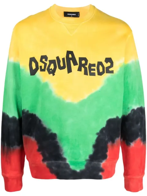 DSQUARED2 logo-print cotton sweatshirt Green S71GU0565S25539