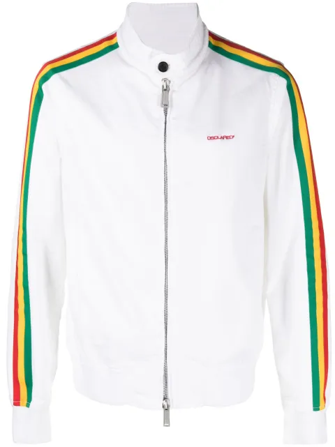DSQUARED2 stripe-trim bomber jacket White S71AN0444S39021