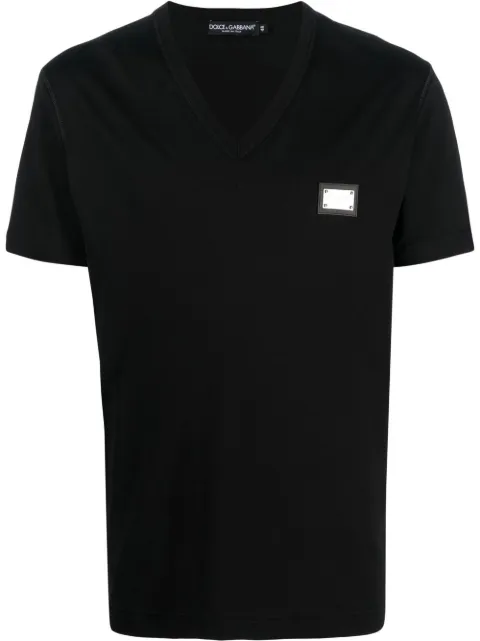 Dolce & Gabbana DG Essentials V-neck T-shirt Black G8PT2TG7F2I