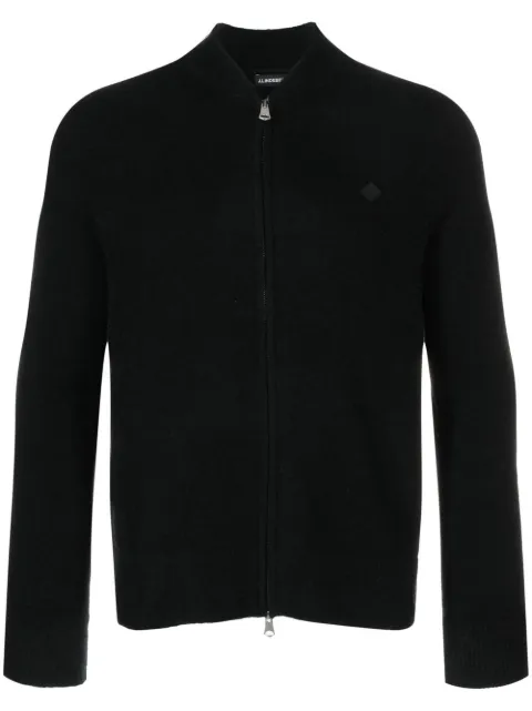 J.Lindeberg Yousin logo-patch cardigan Black FMKW07367