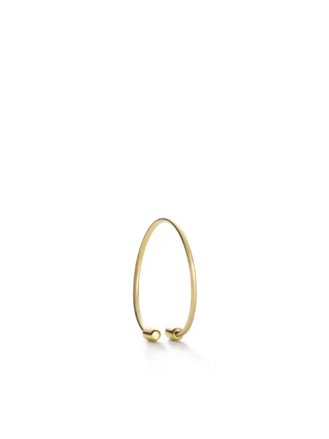 Shihara 18kt yellow gold Twist Round 02 hoop earring Gold 04101EY020
