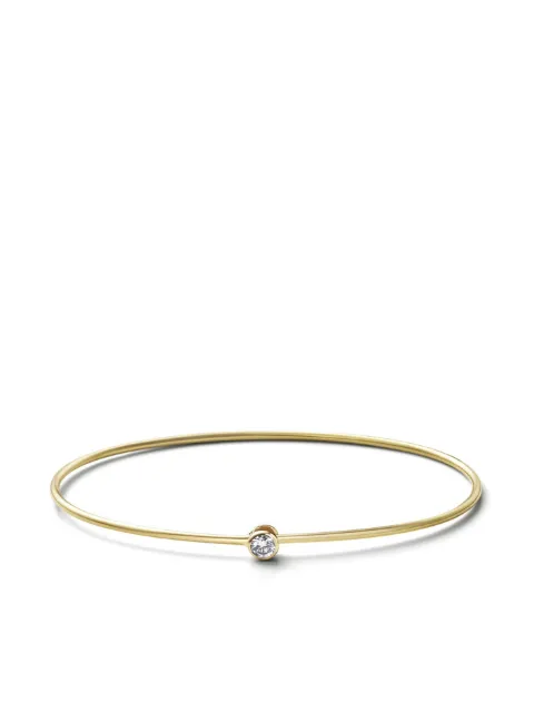 Shihara 18kt yellow gold One Stone Hoop diamond bangle Gold 03601BY300